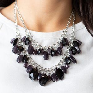 Paparazzi Midsumer Mixer Black Necklace and Earring Set